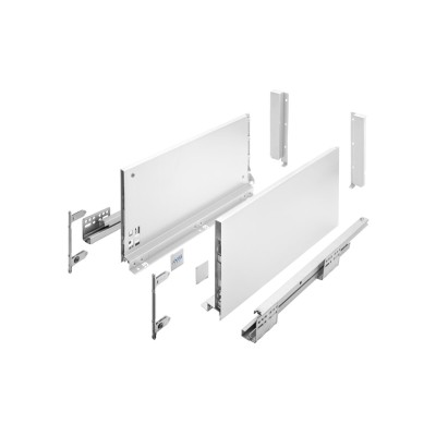 Zestaw 4x Szuflada GTV Axis Pro 500 mm H199 bardzo wysoka biały pełny wysuw cichy domyk