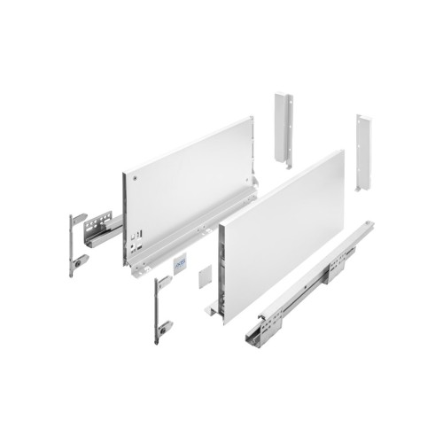 Zestaw 4x Szuflada GTV Axis Pro 500 mm H199 bardzo wysoka biały pełny wysuw cichy domyk