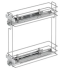 CARGO 20 CM STARAX DOMYK NA PROWADNICACH BLUM L-470 LEWE S-2441