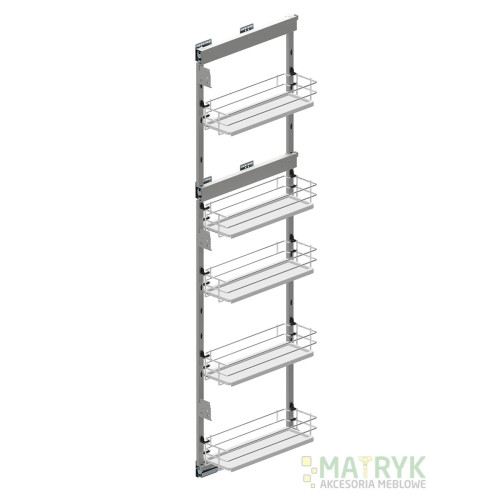 Kosz Cargo maxi boczne 150 lewe 5 półek MAXIMA EVO II chrom/biały WE27.5337.08.374