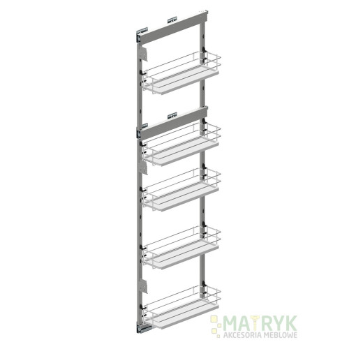 Kosz Cargo maxi boczne 150 prawe 5 półek MAXIMA EVO II chrom/biały WE27.5338.08.374