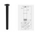NOGA DO STOŁU BIURKA REGULACJA CZARNA 710MM 4 SZT NM-S60710-20A