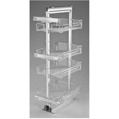 Kosz CARGO MAXI 300 mm, 4 półki, srebrny W-5400-300.P22