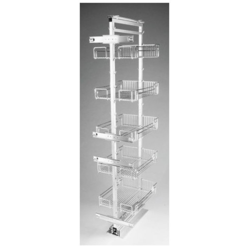 Kosz CARGO MAXI 300 mm, 5 półek, srebrny W-5500-300.P22