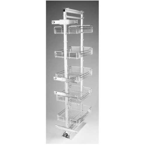 Kosz CARGO MAXI 500 mm, 5 półek, srebrny W-5500-500.P22