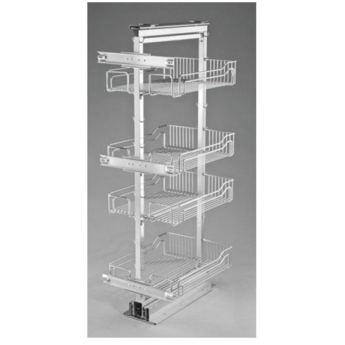 Kosz CARGO MAXI 600 mm, 4 półki, srebrny W-5400-600.P22