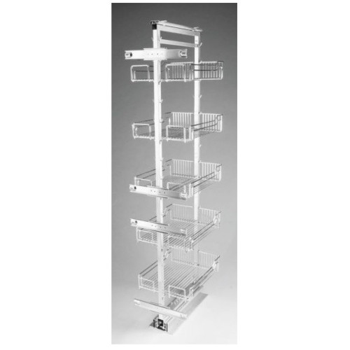 Kosz CARGO MAXI 600 mm, 5 półek, srebrny W-5500-600.P22