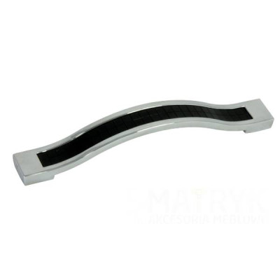 Uchwyt meblowy rozstaw 224 mm Czarny/chrom