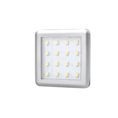 Oprawa LED w kolorze aluminium LED SQUARE 1,5W CIEPŁA
