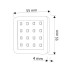 Oprawa LED w kolorze aluminium Led SQUARE 1,5W ZIMNA