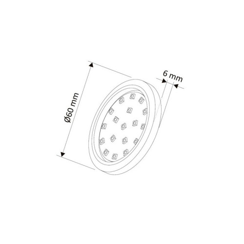 Oprawa nawierzchniowa w kolorze białym ORBIT LED 1,5W CIEPŁA