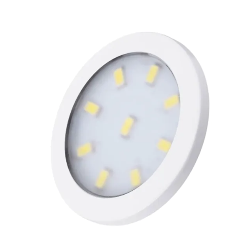 Oprawa nawierzchniowa w kolorze białym ORBIT LED 1,5W ZIMNA