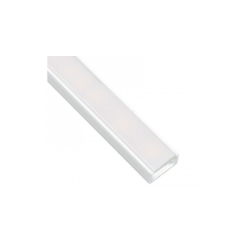 Profil nakładany 2 m aluminiowy z kloszem mlecznym PROFIL-LINEM-OP-2M-W