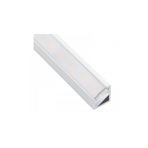Profil narożny 2 m aluminiowy z kloszem mlecznym PROFIL-MN-3LM-ML-2W