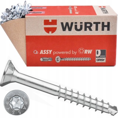 Wkręty 4x50 ASSY PLUS WURTH konfirmanty do drewna 500szt.
