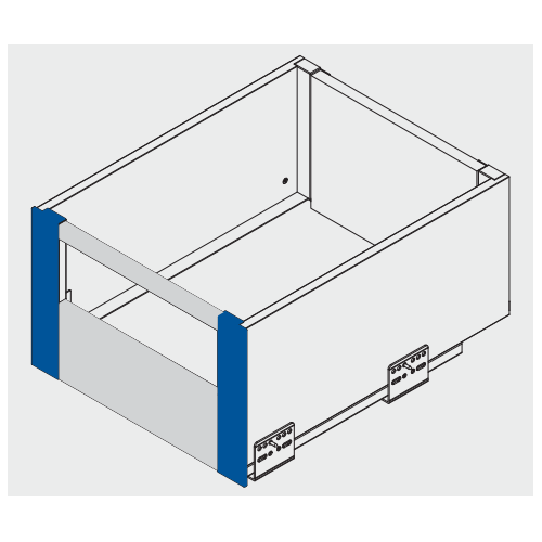 Zestaw do szuflady wewnętrznej GTV AXIS PRO bardzo wysoka h199 antracyt (panel+reling+złączka) PB-AXISPRO-ZESWEW-D