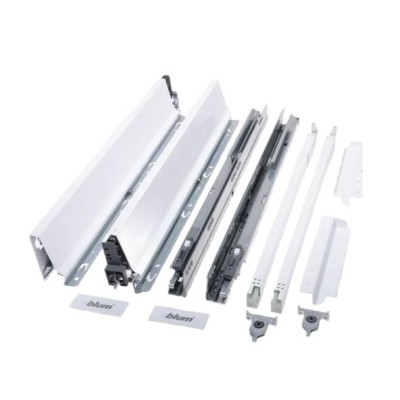 Szuflada BLUM TANDEMBOX Antaro L-650 średnia B, udźwig 65kg, biała